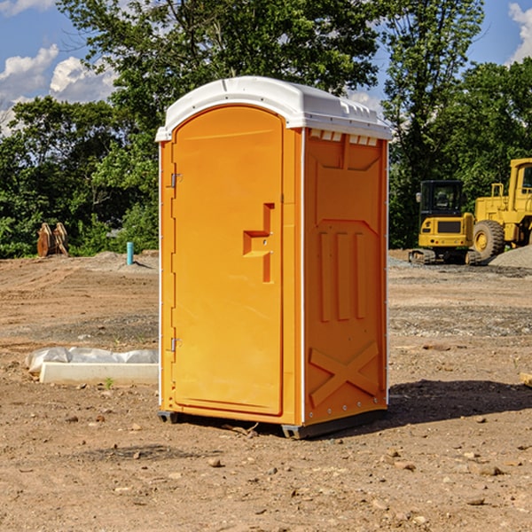 how often are the porta potties cleaned and serviced during a rental period in Medford